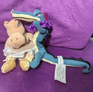 Vintage Disney Fantasia Hippo and Alligator Bean Bag Plush Lot